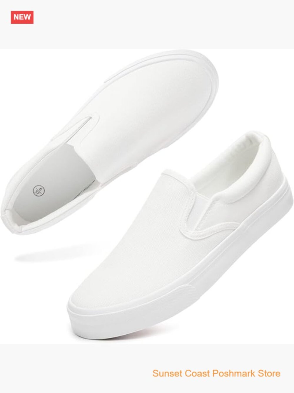 Womens Slip on Canvas Sneakers Loafers Non Slip Low Top Casual Shoes